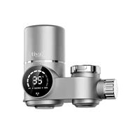 Filtro dell'acqua per montaggio su rubinetto, display LED intelligente, indicatore di purificazione della luce blu UV avanzato, riduce il cloro di piombo, depuratore d'acqua per rubinetti standard