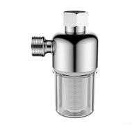 Filtro dell'acqua per rubinetto in acciaio inossidabile, purificatore anticalcare da 1/2 '' per rubinetto da cucina, doccia e lavatrice, alloggiamento compatto in PC con nucleo sostituibile