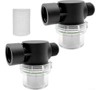 Filtro dell'acqua riutilizzabile in acciaio inox a 60 maglie con filettatura interna per WC e sistemi idraulici per barche e camper per rimuovere i sedimenti neri