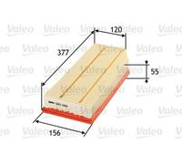 Filtro Dell'Aria 377Mm VALEO Per MERCEDES Classe C (W203)