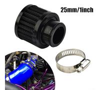 Filtro dell'aria da 25 mm per moto e auto che fornisce una ventilazione ad alto flusso per migliorare la presa d'aria del motore e le prestazioni, adatto per la maggior parte delle auto e camion