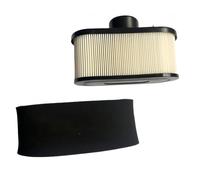 Filtro dell'aria di ricambio con prefiltro per motori Kawasaki FR651V e FS691V, compatibile con i codici articolo 11013-0752 e 99999-0384, costruzione in plastica nera