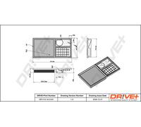 Filtro Dell'Aria Drve+ DP1110.10.0153 Per SEAT, SKODA, VW
