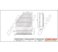 Filtro Dell'Aria Drve+ DP1110.10.0175 Per TOYOTA