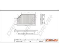 Filtro Dell'Aria Drve+ DP1110.10.0184 Per HYUNDAI, KIA