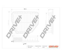Filtro Dell'Aria Drve+ DP1110.10.0202 Per CHEVROLET, DAEWOO, OPEL, VAUXHALL