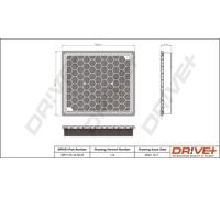 Filtro Dell'Aria Drve+ DP1110.10.0212 Per Chevrolet, Opel, Saab, Vauxhall