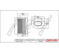 Filtro Dell'Aria Drve + DP1110.10.0239 Per ALFA ROMEO