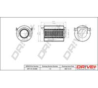 Filtro Dell'Aria Drve+ DP1110.10.0258 Per Audi, Seat, Skoda, VW