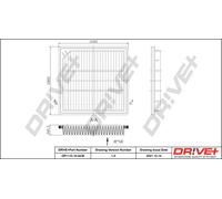 Filtro Dell'Aria Drve+ DP1110.10.0436 Per FIAT