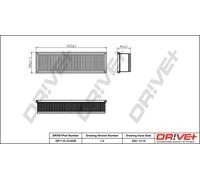 Filtro Dell'Aria Drve+ DP1110.10.0538 Per DACIA, LADA, RENAULT