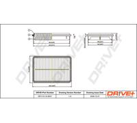 Filtro Dell'Aria Drve+ DP1110.10.0637 Per HYUNDAI, KIA