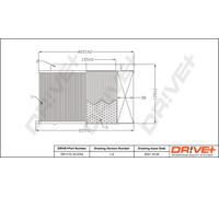 Filtro Dell'Aria Drve+ DP1110.10.0744 Per FORD, FORD AUSTRALIA, MAZDA