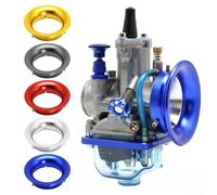Filtro dell'aria per carburatore, 55 x 20 mm, in lega di alluminio, resistente all'usura, non deformabile, imbuto per tromba compatibile con PWK per OKO 21, 24, 26, 28 mm (titanio)