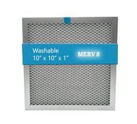 Filtro dell'aria per forno elettrostatico lavabile, MERV 8, (10" x 10" x 1") Filtro riutilizzabile in alluminio per fornace, AC centrale e sistema HVAC