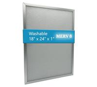 Filtro dell'aria per forno elettrostatico lavabile, MERV 8, (18 "x 24" x 1") Filtro riutilizzabile in alluminio per fornace, AC centrale e sistema HVAC