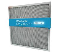 Filtro dell'aria per forno elettrostatico lavabile, MERV 8, (20" x 20" x 1") Filtro riutilizzabile in alluminio per fornace, AC centrale e sistema HVAC