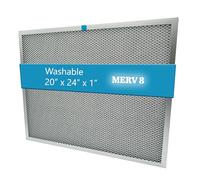 Filtro dell'aria per forno elettrostatico lavabile, MERV 8, (20" x 24" x 1") Filtro riutilizzabile in alluminio per fornace, AC centrale e sistema HVAC