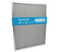 Filtro dell'aria per forno elettrostatico lavabile, MERV 8, (20" x 25" x 1") Filtro riutilizzabile in alluminio per fornace, AC centrale e sistema HVAC