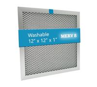 Filtro dell'aria per forno elettrostatico lavabile, MERV 8, (30,5 x 30,5 x 2,5 cm) filtro riutilizzabile in alluminio per fornace, AC centrale e sistema HVAC