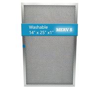 Filtro dell'aria per forno elettrostatico lavabile, MERV 8, (35,6 x 63,5 x 2,5 cm) filtro riutilizzabile in alluminio per fornace, AC centrale e sistema HVAC