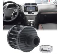 Filtro dell'aria rotondo da 12 mm per sfiato del basamento, separatore di nebbia dell'olio motore con ID 12 mm, filtraggio 80% ad alta efficienza, poltiglia a bassa resistenza (nero)