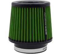Filtro dell'aria universale per auto, filtro dell'aria di scambio, per 76 mm, 89 mm, 101 mm, filtro dell'aria fredda ad alte prestazioni, lavabile e riutilizzabile (verde)