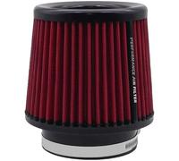 Filtro dell'aria universale per auto, filtro dell'aria di scambio, per 76 mm, 89 mm, 101 mm, filtro dell'aria fredda ad alte prestazioni, lavabile e riutilizzabile (rosso)