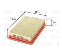 Filtro Dell'Aria Valeo Per Ford Probe Mazda 626 Mx-5 Mx-6