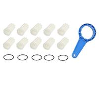 Filtro dell'olio riscaldante Siku 50-70 µm, forma a stella, 10 pezzi, 5 anelli O-ring con chiave filtro Afriso