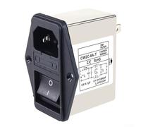 Filtro di alimentazione IEC modello CW2C con fusibile a T integrato e interruttore a bilanciere per soppressione 220V in apparecchiature di comunicazione e controllo (CW2C-6A-T)