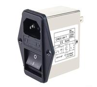 Filtro di alimentazione IEC modello CW2C con fusibile a T integrato e interruttore a bilanciere per soppressione 220V in apparecchiature di comunicazione e controllo (CW2C-3A-T)
