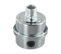 Filtro di aspirazione dell'aria da 20 mm per uso in officina (20 mm) | Riduce il rumore di funzionamento, struttura in metallo, filettatura da 20 mm, finitura argento, confezione singola