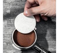 Filtro di carta espresso 58,5 mm per portafiltro 58 mm, 500 pezzi non sbiancati, rotondi, per caffè e caffè, bianco