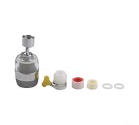 Filtro di prolunga per rubinetto da cucina con filtro a doppio strato, elemento filtrante riutilizzabile e opzioni di flusso d'acqua controllato (grigio)