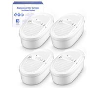 Filtro di Ricambio a 4 Pezzi per Tutti i Sistemi di Filtro per Cadute D'acqua, Riducendo PFOA/PFOS, Cloro di Filtri Acqua Residuo e Ruggine, il Filtro Dell'acqua Dura tre Mesi o 200 Galloni