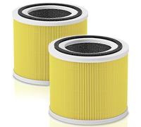 Filtro di ricambio Core 300 Pet Care per purificatore d'aria LEVOIT Core 300 Core300-P Core 300s VortexAir, H13 HEPA 3 in 1 e carbone attivo, Core 300-RF-PA, confezione da 2, giallo