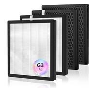 Filtro di ricambio G3/A3 compatibile con purificatore d'aria AMEIFU G3, adatto anche per VEWIOR A3 e Tailulu HQZZ-260, filtro HEPA 3 in 1, carbone attivo e prefiltro, confezione da 4