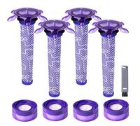 Filtro di ricambio per aspirapolvere compatibile con aspirapolvere Dyson V8 Extra, V8 Absolute, V8 Origin Extra, V8 Animal Extra, V8 Focus Mattress Cordless Aspirapolvere senza fili, 4 filtri post e 4