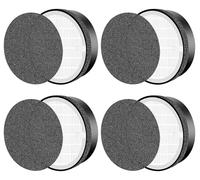 Filtro di ricambio per purificatore d'aria LV-H132, compatibile con prefiltro Laukowind 3 in 1 in nylon, filtri HEPA a carbone attivo ad alta efficienza, parte LV-H132-RF, confezione da 4