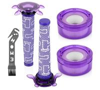 Filtro di ricambio V8 aggiornato per Dyson V8 Nuova versione Cordless Animal Extra SV10 SV25 Aspirapolvere portatile per auto+barca, pre-filtri a 2 stelle e 2 post-filtri HEPA, ricambio n. 965661-05 e