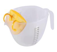 Filtro di riso, tazza di misurazione 1000 ml, ciotola di lavaggio di riso in scala chiara con manico, rondella lavabile per pulire frutta, verdura e rondella di fagioli