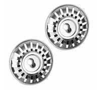 Filtro di scarico del lavandino 1-5 pezzi Tappo for scarico da cucina in acciaio inossidabile Filtro for lavello Bagno Acchiappa-capelli Forniture da cucina Cucina(2pcs)