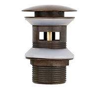 Filtro di scarico del lavandino Tappo di scarico for lavello in acciaio inossidabile, scarico a scomparsa con troppopieno, tappo for lavello con fessura, scolapiatti for lavello da cucina(Bronze)