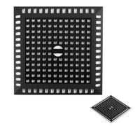 Filtro di scarico doccia 12 x 12 cm in acciaio inox con bordo in silicone - Colino per capelli per doccia, lavabo e vasca da bagno, impedisce scarichi ostruiti, antiruggine, facile da pulire