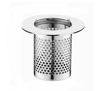 Filtro di scarico in acciaio inossidabile con rete fine per lavello da cucina e bagno, 304 trappola per capelli previene l'intasamento, argento (5/5,5/6,5 cm) (B)