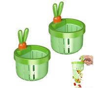 Filtro di scarico per lavello da cucina, 2 pezzi, design a coniglio, da premere per svuotare il cibo, filtro anti intasamento per lavelli, verde, 8,5 cm (1)