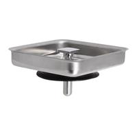 Filtro di scarico quadrato in acciaio inox per la raccolta di detriti di cibo, coperchio per scarico del pavimento della doccia, con design anti-blocco, cestello profondo con fori microperforati