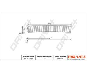 Filtro D'Interno Drve DP1110.12.0238 Per ALPINA, BMW