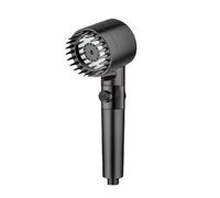 Filtro doccia portatile con soffione regolabile a 3 velocità - Massimo relax, compatibile con tutti gli accessori doccia, grigio